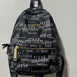 ❤️Steve Madden Signature Black Mini Backpack
